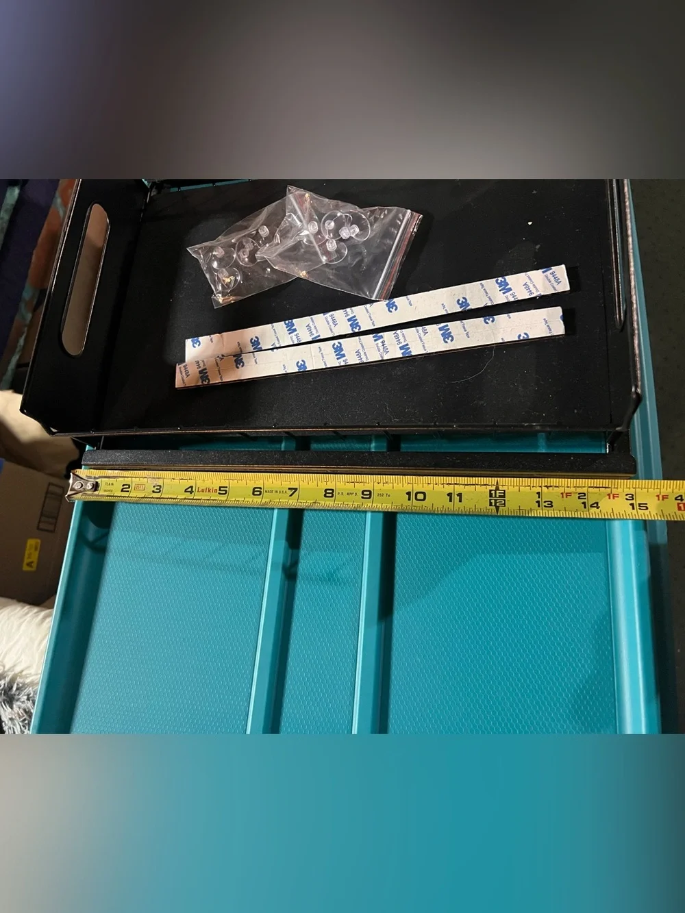 Two-Tier Black Metal sliding Organizer Shelf